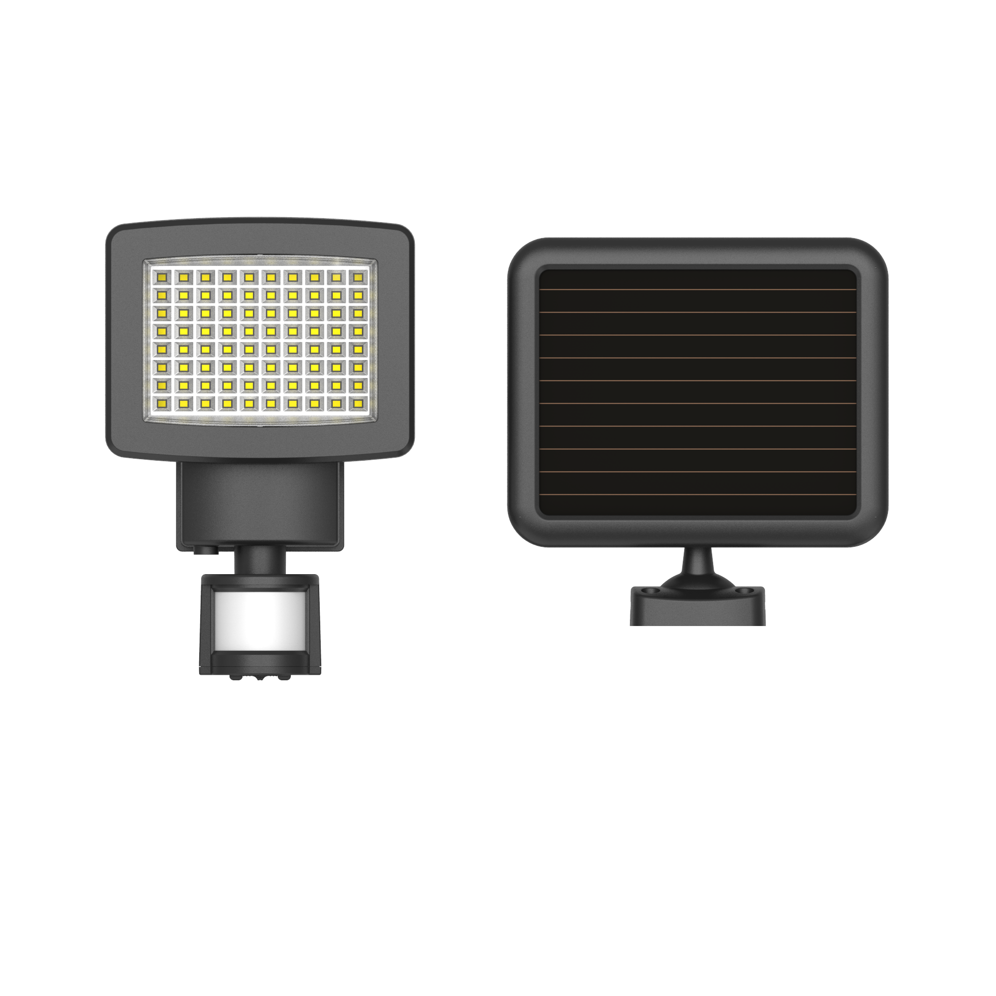 1000 Lumens black Solar Motion Sensor Security Light