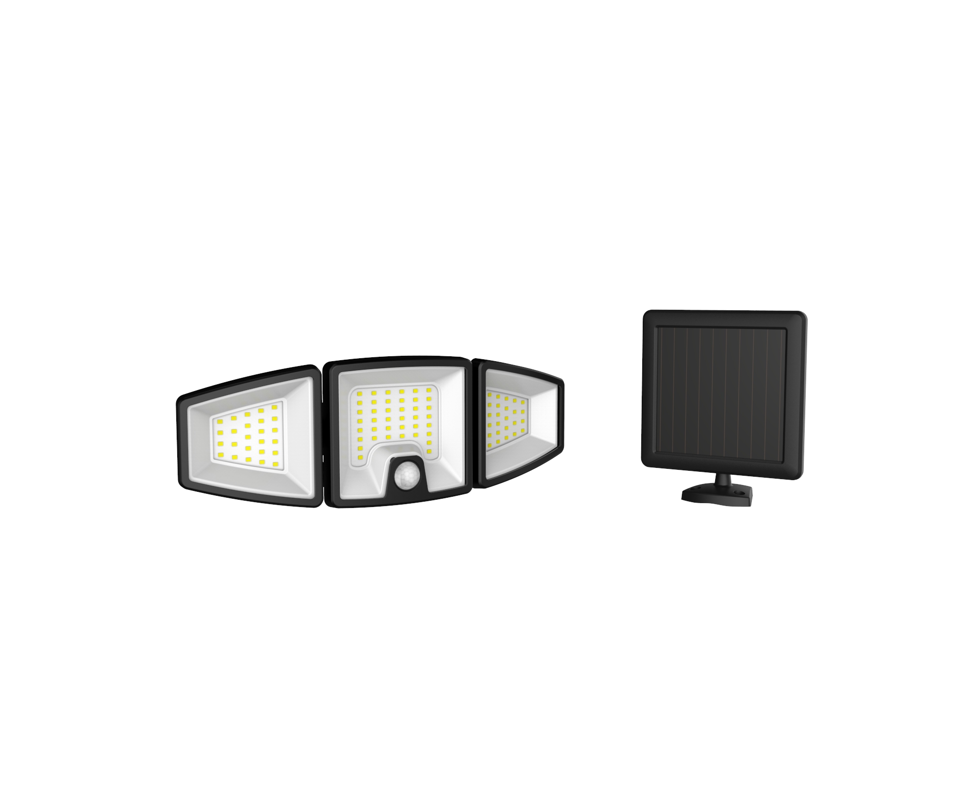 1500 Lumens Triple Head Solar Motion Sensor Security Light