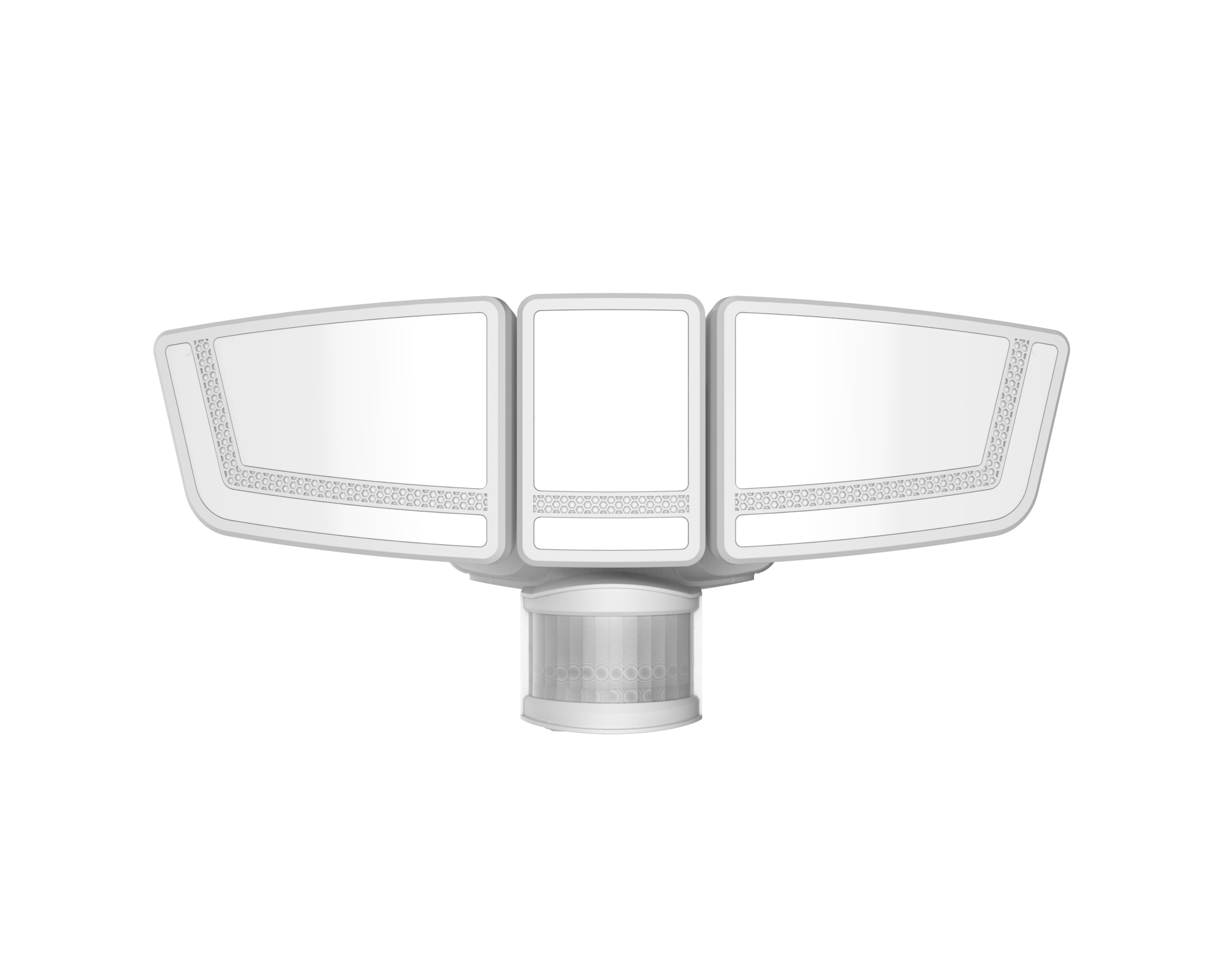 2000 Lumens Triple Head Solar Motion SensorSecurity Light with Ambient Lighting