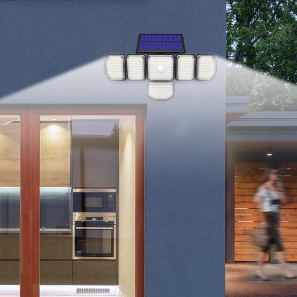 1000 Lumens Triple Head Solar Motion Sensor Security Light