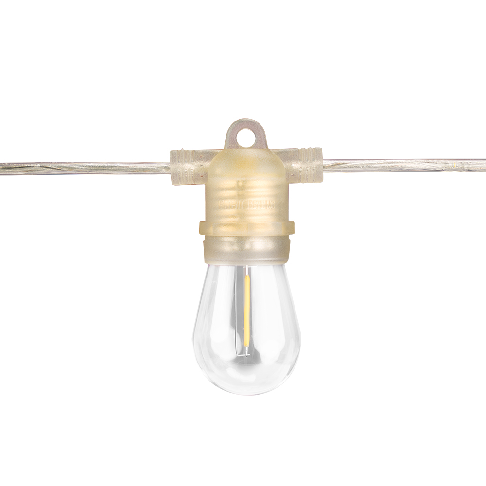 12 Bulbs Solar String Light with Transparent Lamp Heads and Cable With