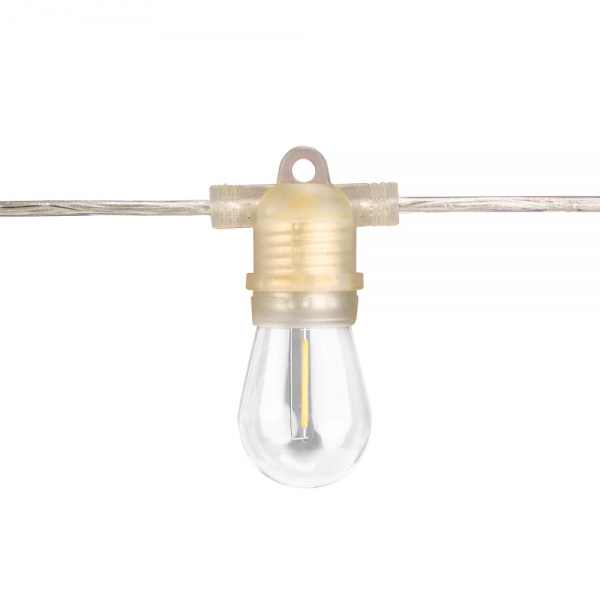 12 Bulbs Solar String Light with Transparent Lamp Heads and Cable With