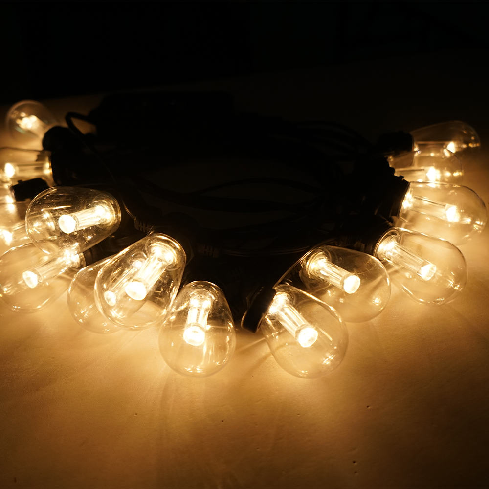 15 globes vintage S14 LED Outdoor String Lights for Patio Lights Outdoor 