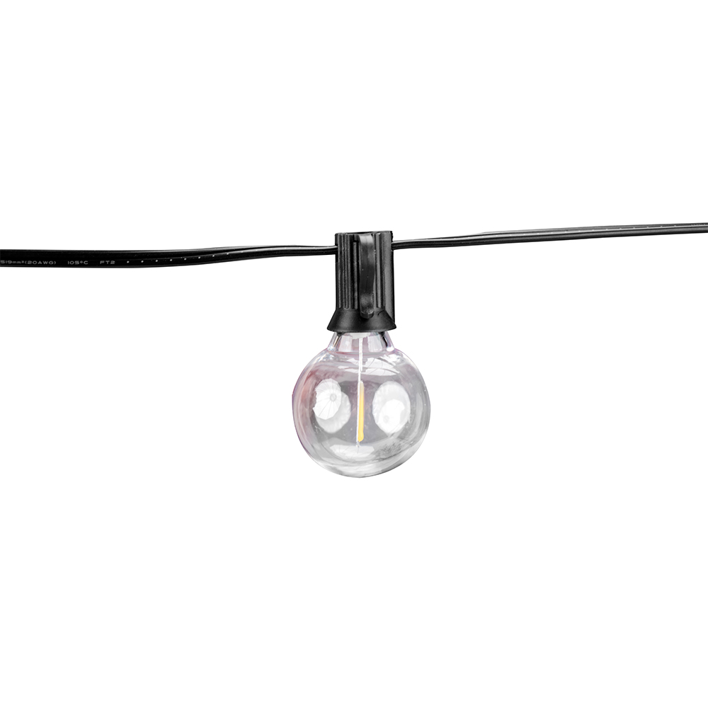 25 Bulbs G40 LED Globe String Lights Dimmable Waterproof Shatterproof Strings Light 