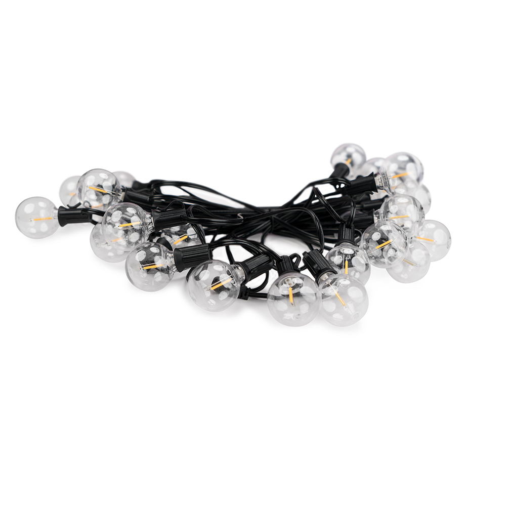 25 Bulbs G40 LED Globe String Lights Dimmable Waterproof Shatterproof Strings Light 