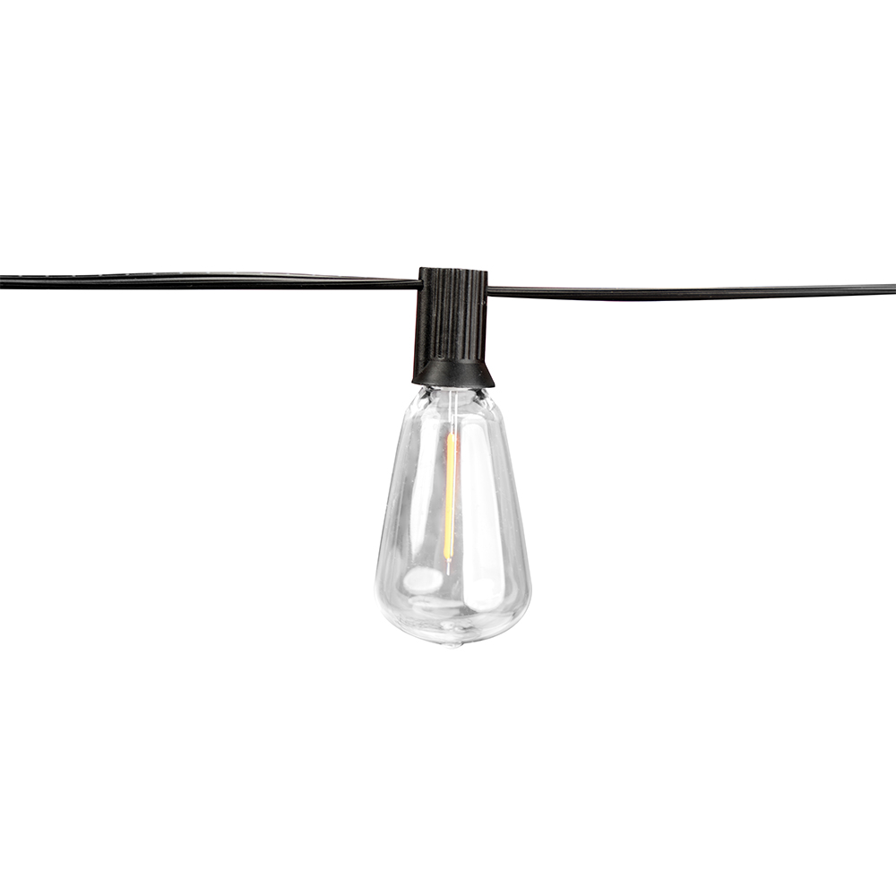 15 Bulbs Solar String Lightwith ST38 Type LED Bulbs