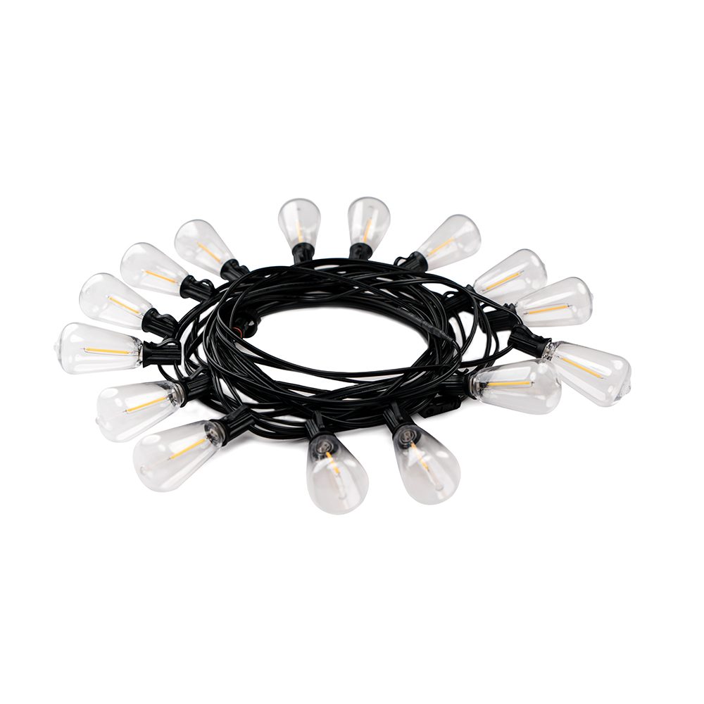 15 Bulbs Solar String Lightwith ST38 Type LED Bulbs