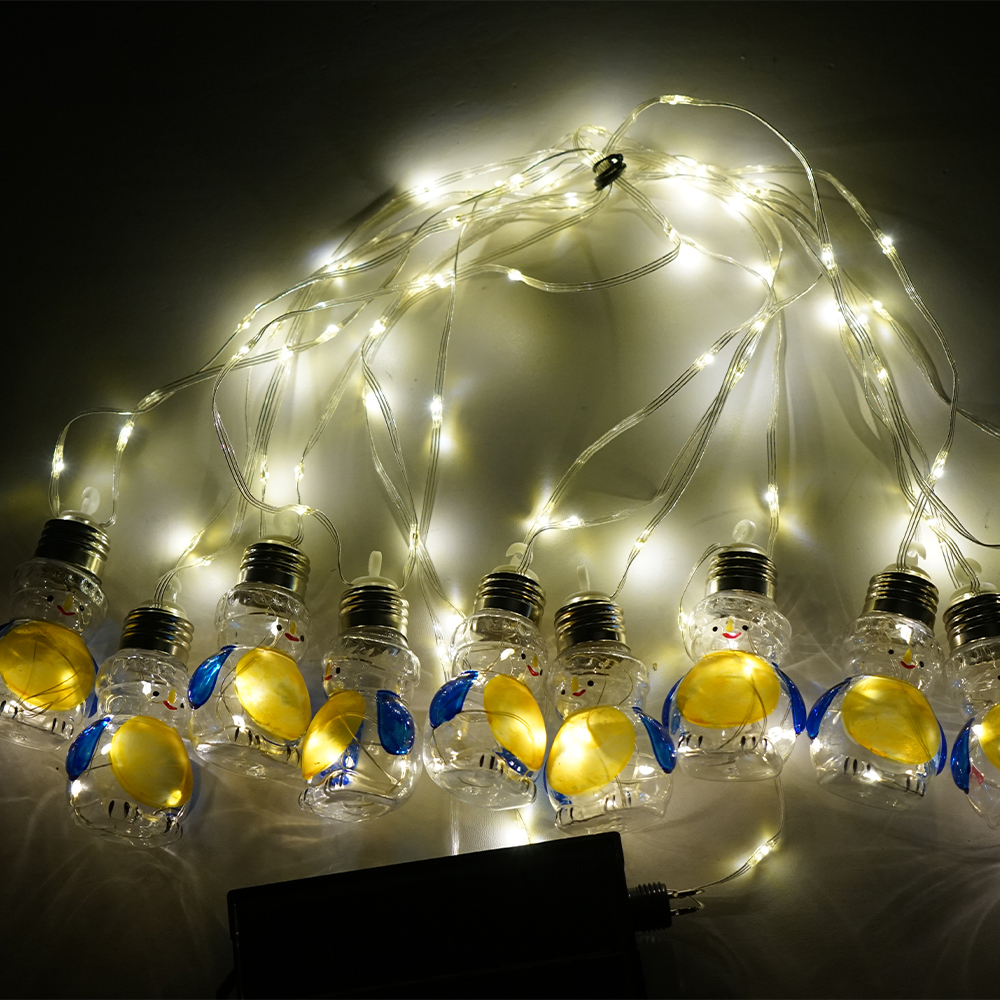 10 Bulbs Christmas Penguins Solar String Light