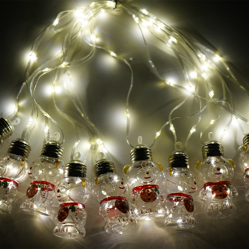 10 Bulbs Christmas Bears Solar String Light