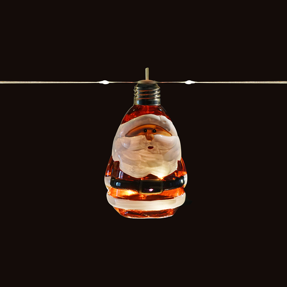 10 Bulbs Christmas Santa Claus Solar String Light