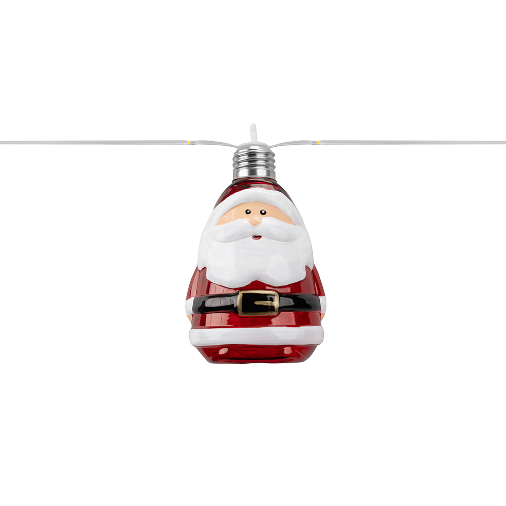 10 Bulbs Christmas Santa Claus Solar String Light