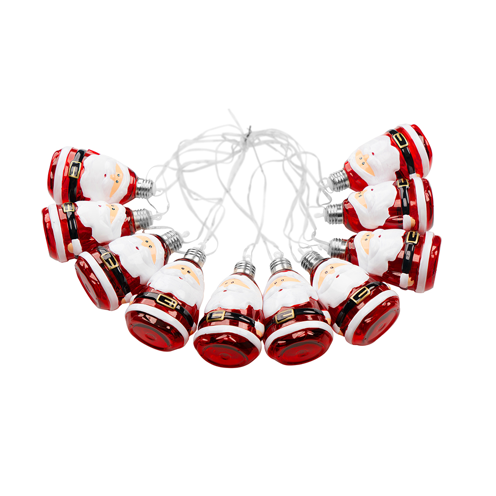 10 Bulbs Christmas Santa Claus Solar String Light