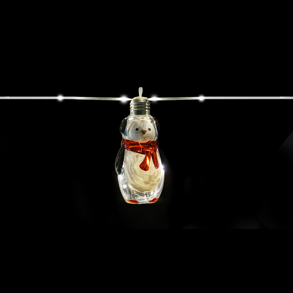 10 Bulbs Christmas Big Penguins Solar String Light
