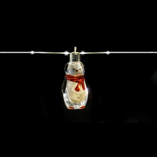 10 Bulbs Christmas Big Penguins Solar String Light