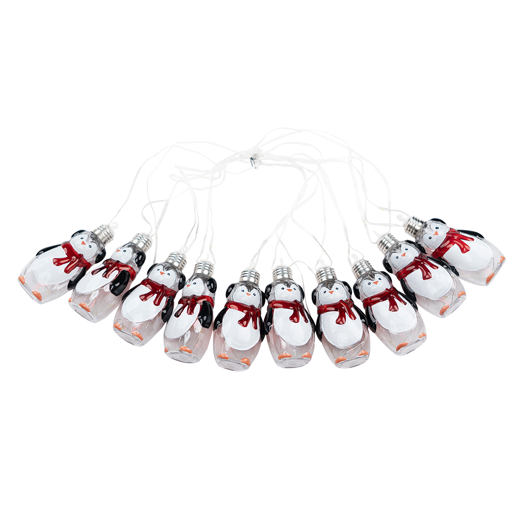10 Bulbs Christmas Big Penguins Solar String Light