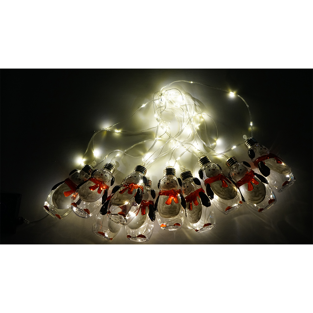 10 Bulbs Christmas Big Penguins Solar String Light