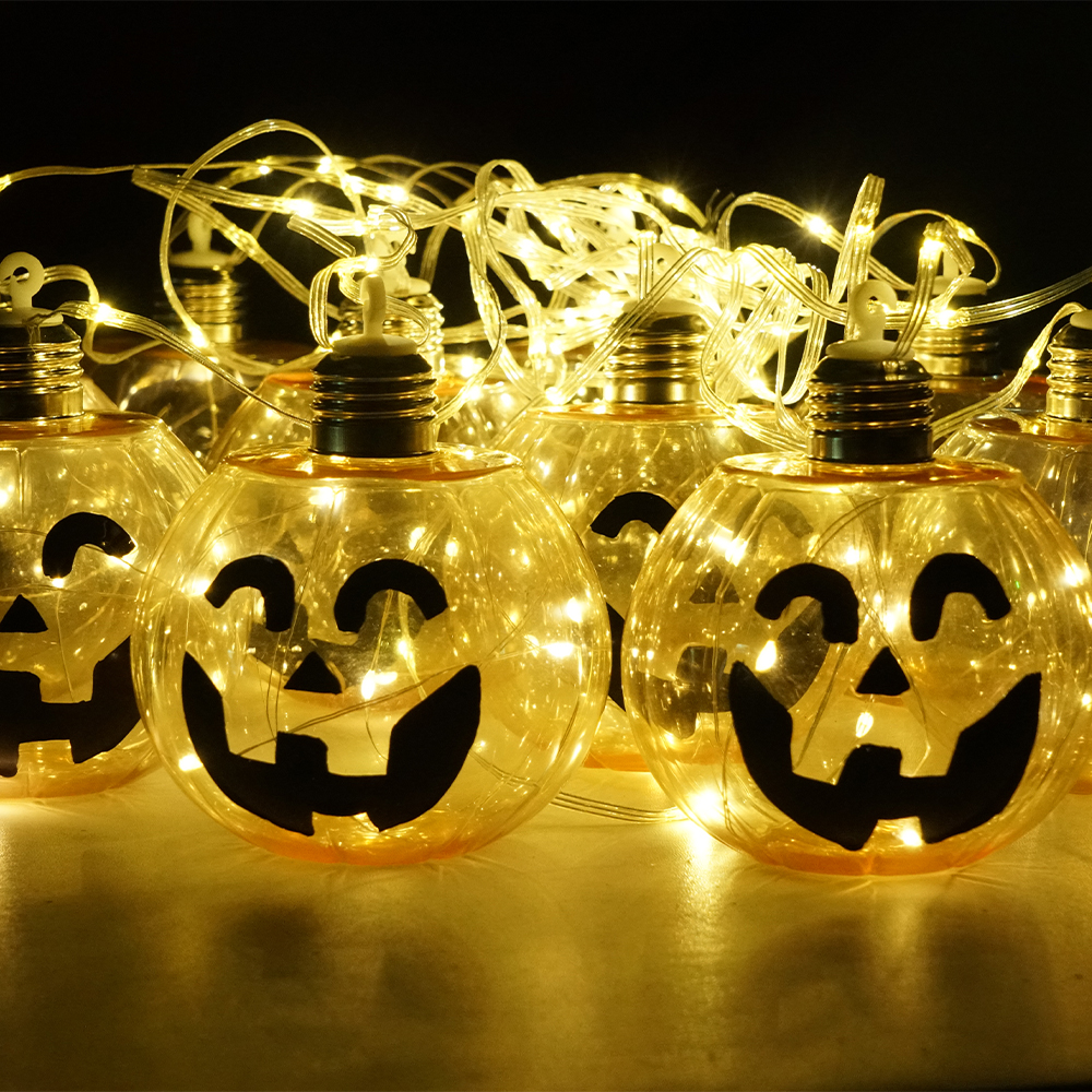 10 Bulbs Halloween Pumpkin Solar String Light