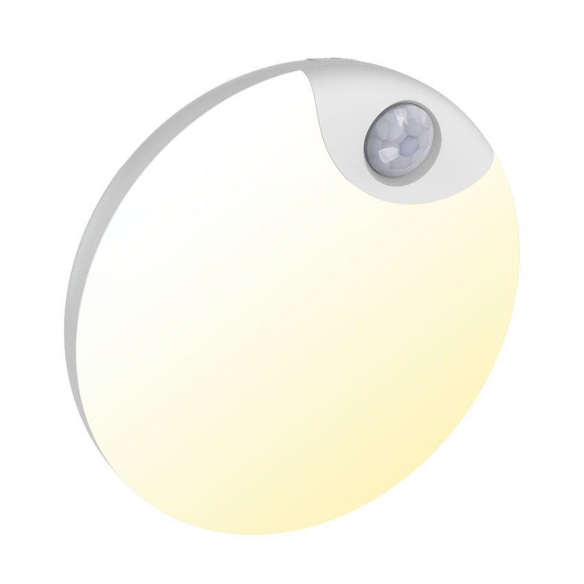 Moon-shaped sensor night light